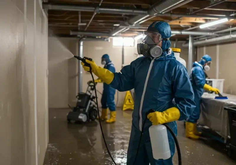 Basement Sanitization and Antimicrobial Treatment process in La Villa, TX